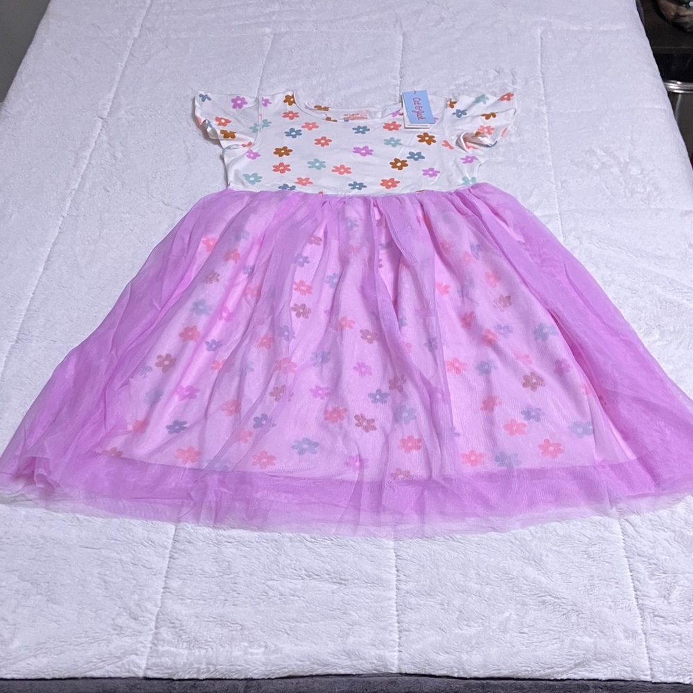 Cat & Jack Floral Pink and Purple Casual Dress